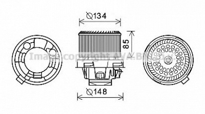 PRASCO pe8374 -  Электродвигатель, вентиляция салона