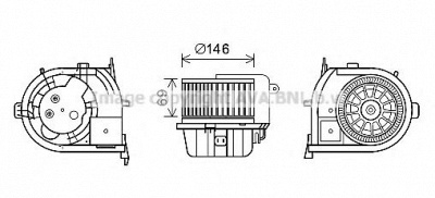 PRASCO rt8592 -  Электродвигатель, вентиляция салона