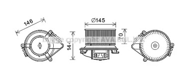 PRASCO rt8621 -  Электродвигатель, вентиляция салона