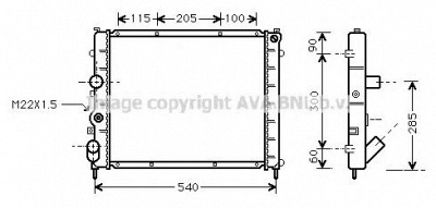 PRASCO rta2215 -  Радиатор, охлаждение двигателя