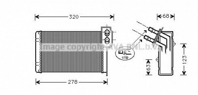 PRASCO rta6099 -  Теплообменник, отопление салона