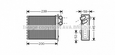 PRASCO rta6398 -  Теплообменник, отопление салона