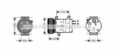 PRASCO rtak440 - Компрессор, кондиционер