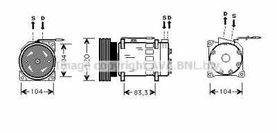 PRASCO rtk282 - Компрессор, кондиционер