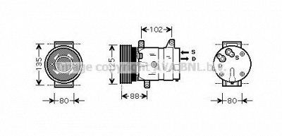 PRASCO rtk367 - Компрессор, кондиционер