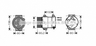 PRASCO rtk383 - Компрессор, кондиционер