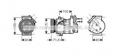 PRASCO rtk393 - Компрессор, кондиционер