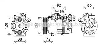 PRASCO rtk628 - Компрессор, кондиционер