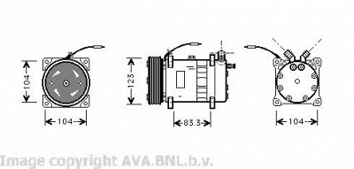 PRASCO vok102 - Компрессор, кондиционер
