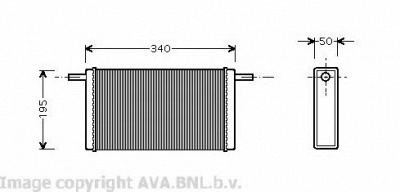 PRASCO vw6068 -  Теплообменник, отопление салона