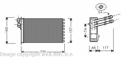 PRASCO vw6175 -  Теплообменник, отопление салона