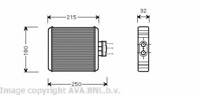 PRASCO vw6196 -  Теплообменник, отопление салона