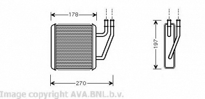 PRASCO vw6203 -  Теплообменник, отопление салона