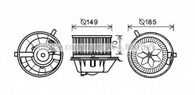 PRASCO vw8337 -  Электродвигатель, вентиляция салона