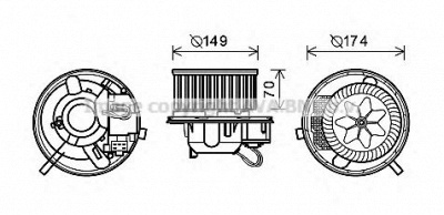 PRASCO vw8339 -  Электродвигатель, вентиляция салона