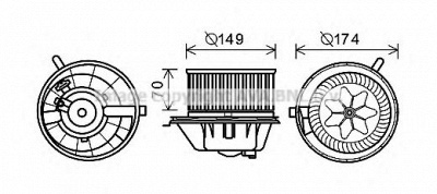 PRASCO vw8342 -  Электродвигатель, вентиляция салона
