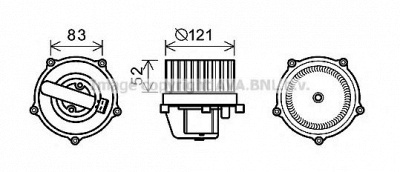 PRASCO vw8345 -  Электродвигатель, вентиляция салона