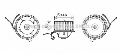 PRASCO vw8349 -  Электродвигатель, вентиляция салона