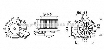 PRASCO vw8352 -  Электродвигатель, вентиляция салона