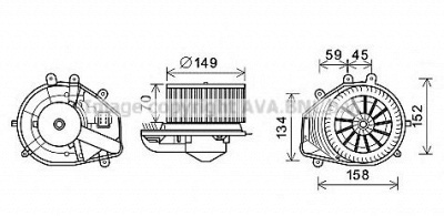 PRASCO vw8353 -  Электродвигатель, вентиляция салона