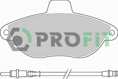 PROFIT 50001002 -  Комплект тормозных колодок, дисковый тормоз