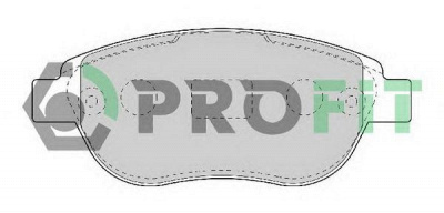 PROFIT 50001476 -  Комплект тормозных колодок, дисковый тормоз