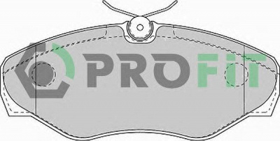 PROFIT 50001515 -  Комплект тормозных колодок, дисковый тормоз