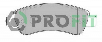 PROFIT 50001927 -  Комплект тормозных колодок, дисковый тормоз