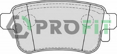 PROFIT 50004186 -  Комплект тормозных колодок, дисковый тормоз
