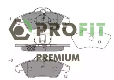 PROFIT 50051038 -  Колодки тормозные дисковые передние, комплект