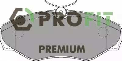 PROFIT 50051515 -  Колодки тормозные дисковые передние, комплект