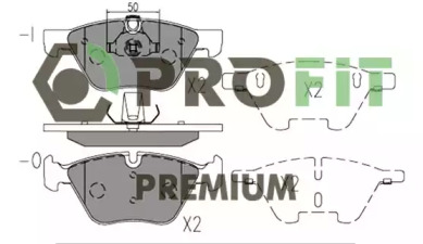 PROFIT 50051773 -  Колодки тормозные дисковые передние, комплект
