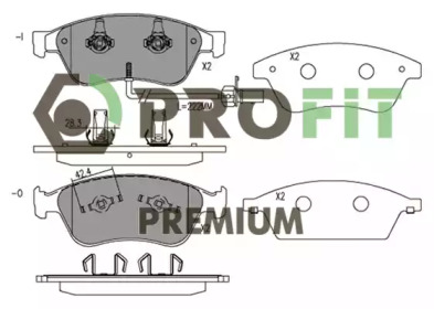 PROFIT 50051832 -  Колодки тормозные дисковые передние, комплект