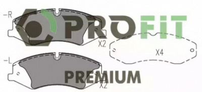 PROFIT 50054104 -  Комплект тормозных колодок, дисковый тормоз