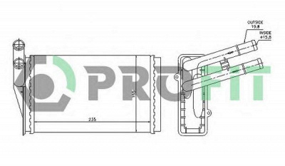 PROFIT pr0018n1 -  Теплообменник, отопление салона
