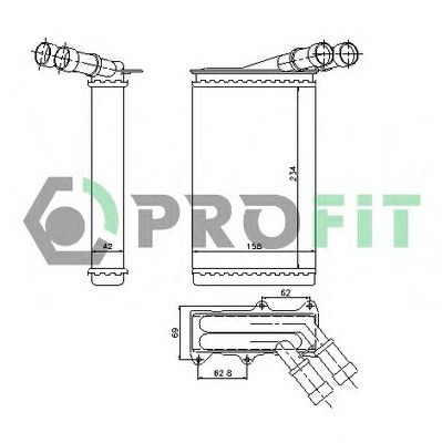 PROFIT pr0535n1 -  Теплообменник, отопление салона