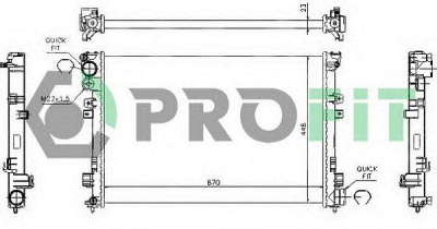PROFIT pr0545a1 -  Радиатор, охлаждение двигателя