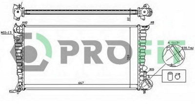 PROFIT pr0547a1 -  Радиатор, охлаждение двигателя