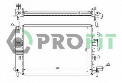 PROFIT pr2530a1 -  Радиатор, охлаждение двигателя