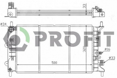 PROFIT pr2530a3 -  Радиатор, охлаждение двигателя