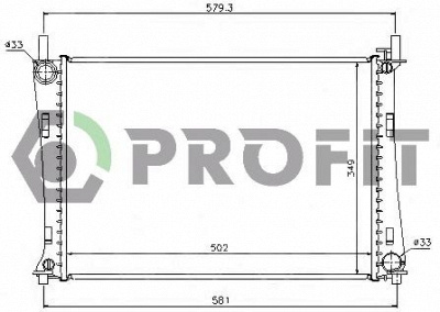 PROFIT pr2562a3 -  Радиатор, охлаждение двигателя