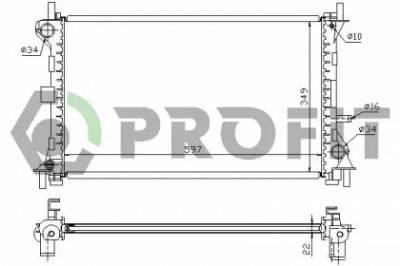 PROFIT pr2563a3 -  Радиатор, охлаждение двигателя