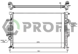 PROFIT pr2567n3 -  Радиатор, охлаждение двигателя