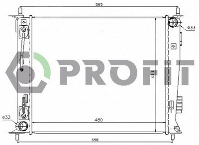 PROFIT pr2908a1 -  Радиатор, охлаждение двигателя
