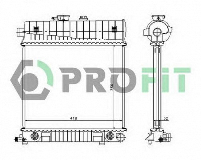 PROFIT pr3528a1 -  Радиатор, охлаждение двигателя