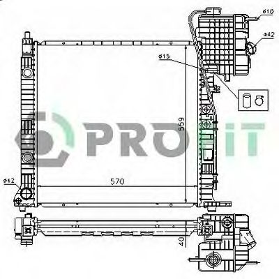 PROFIT pr3560a1 -  Радиатор, охлаждение двигателя