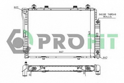 PROFIT pr3562a1 -  Радиатор, охлаждение двигателя