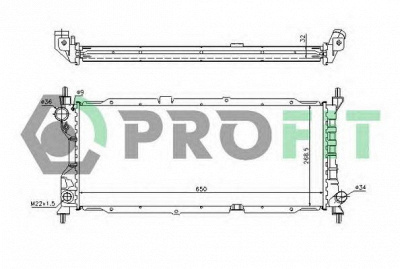 PROFIT pr5018a3 -  Радиатор, охлаждение двигателя