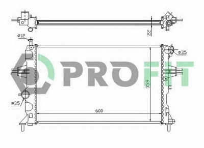 PROFIT pr5051a1 -  Радиатор, охлаждение двигателя