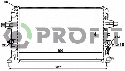PROFIT pr5054a2 -  Радиатор, охлаждение двигателя